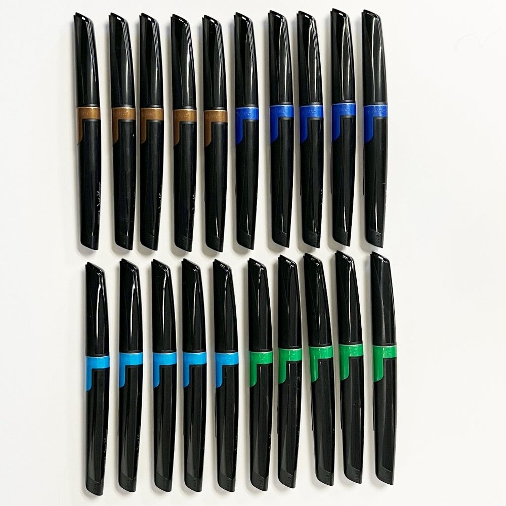 20 BIC Bodymark Temporary Tattoo Markers BROWN, BLUE & GREEN NEW NWOB